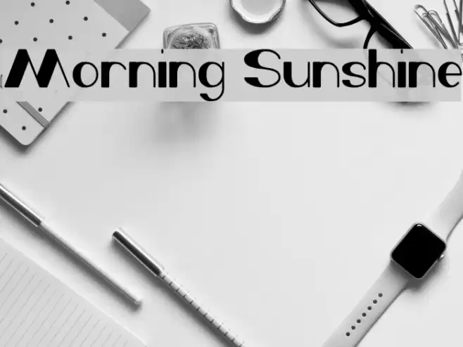 Morning Sunshine Font examples