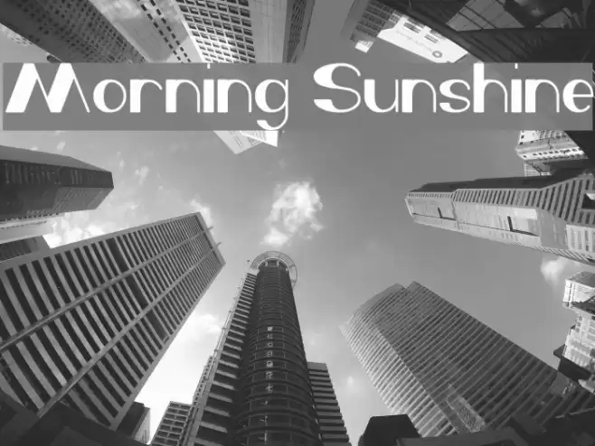 Morning Sunshine Font examples