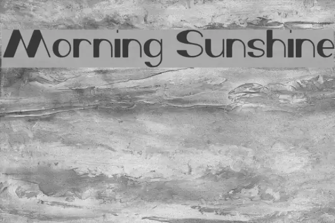 Morning Sunshine Font examples