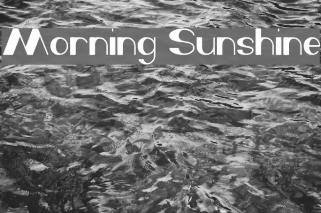 Morning Sunshine Font examples