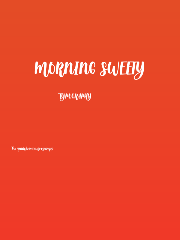 Morning Sweety Poster