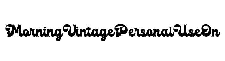 Morning Vintage Personal Use On  フリーフォントのダウンロード