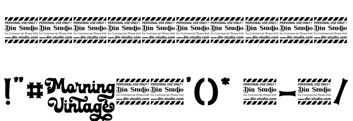 Morning Vintage Personal Use On Font OTHER CHARS