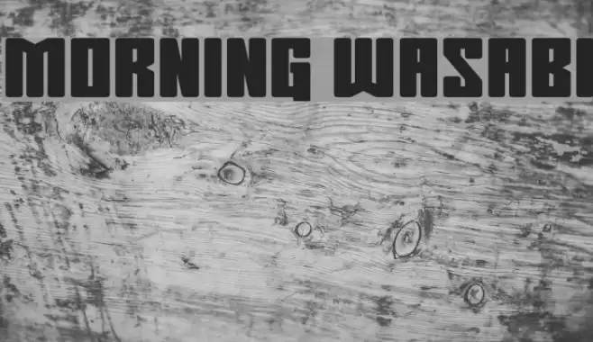 Morning Wasabi Font examples
