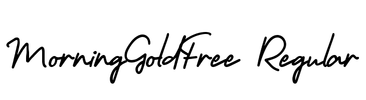 MorningGoldFree-Regular  नि: शुल्क फ़ॉन्ट्स डाउनलोड