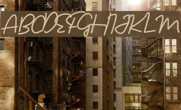 MorningGoldFree-Regular Font examples