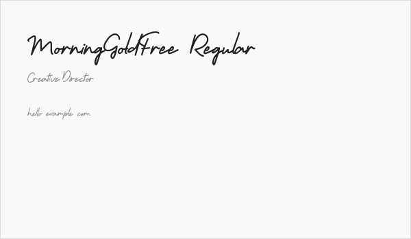 MorningGoldFree-Regular Business Card