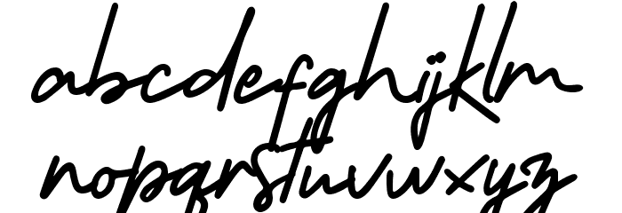MorningGoldFree-Regular Font LOWERCASE