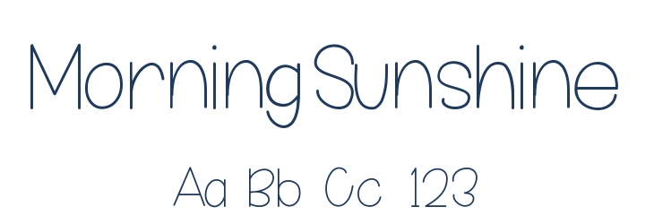 MorningSunshine Font Preview