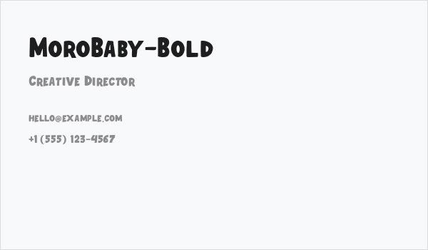 MoroBaby-Bold Business Card