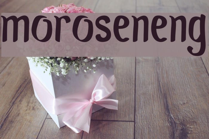 MoroSeneng Font examples