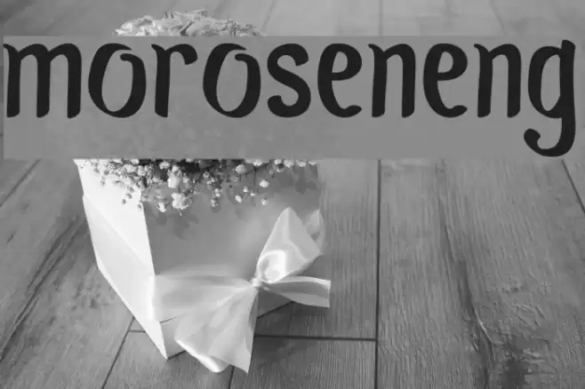MoroSeneng Font examples