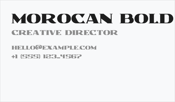 Morocan Bold Business Card