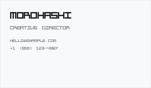 Morohashi Business Card