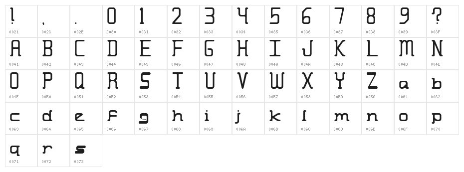 Moronic Misfire BRK Character Map
