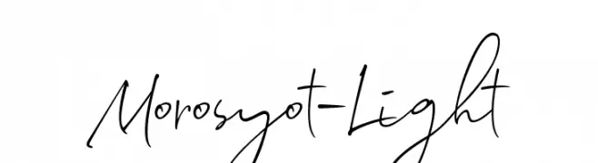 Morosyot-Light  Frei Schriftart Herunterladen