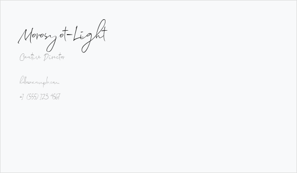 Morosyot-Light Business Card