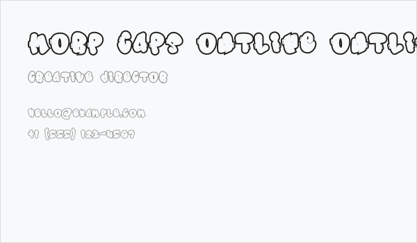 Morp Caps Outline Outline Business Card