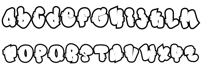 Morp Caps Outline Outline Font LOWERCASE