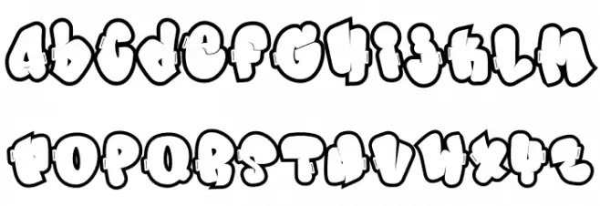 Morp Caps Outline Outline Caratteri MINUSCOLO