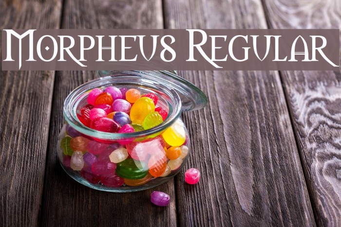 Morpheus Regular Шрифта examples