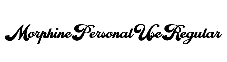 Morphine Personal Use Regular  Frei Schriftart Herunterladen