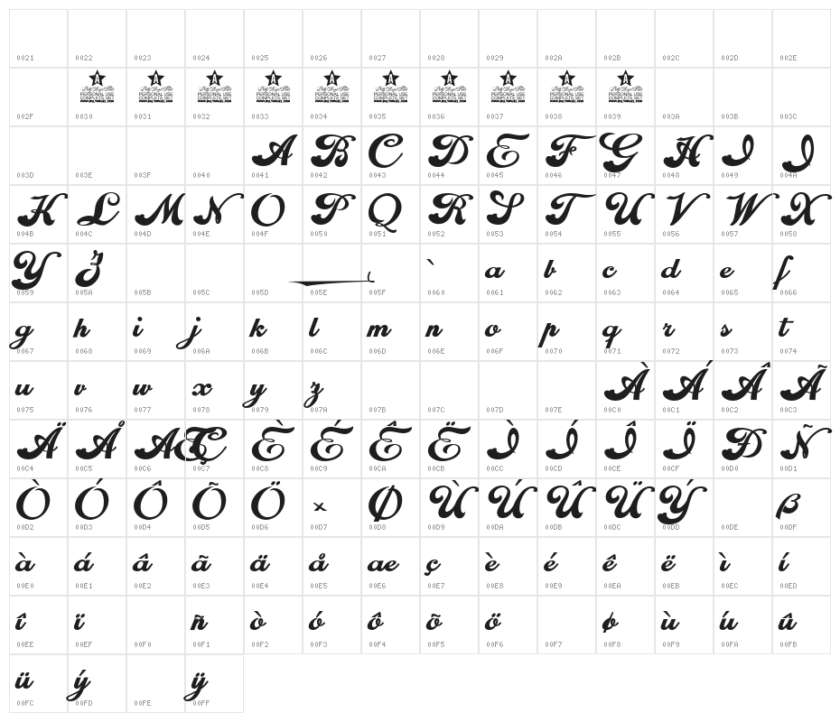 Morphine Personal Use Regular Character Map
