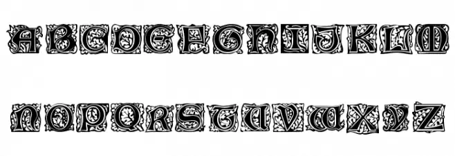Morris Initialen Schriftart Groß