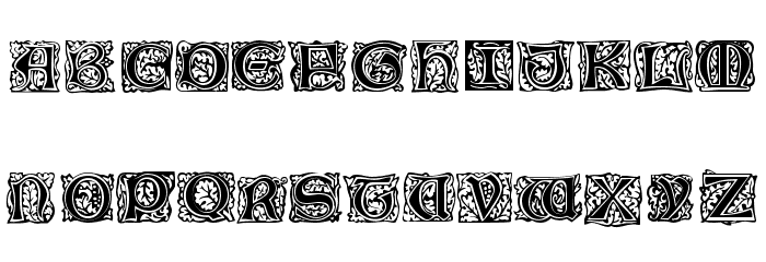 Morris Initialen Font LOWERCASE