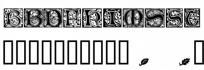 Morris Initials Шрифта ДРУГИЕ символов