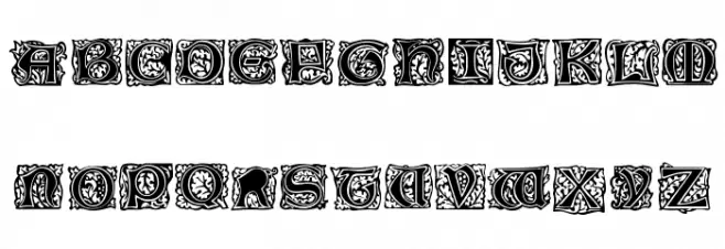 Morris Initials 字体 大写