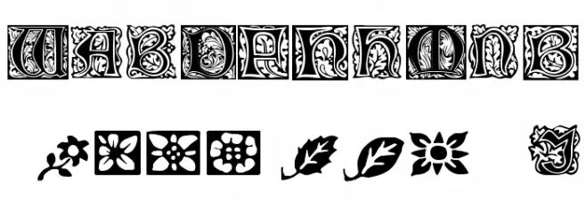 Morris Jenson Initialen Regular Font OTHER CHARS