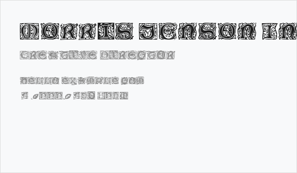 Morris Jenson Initialen Regular Business Card