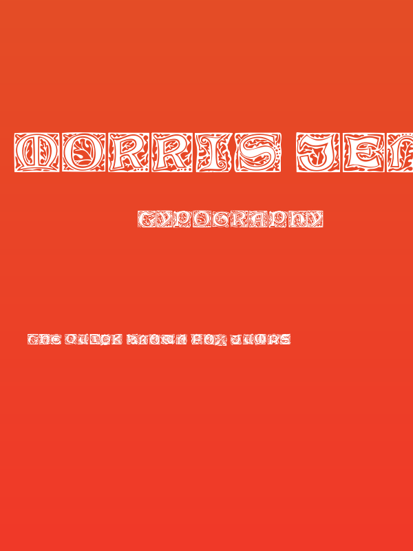 Morris Jenson Initialen Regular Poster