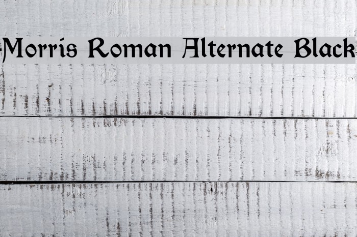Morris Roman Alternate Black Font examples