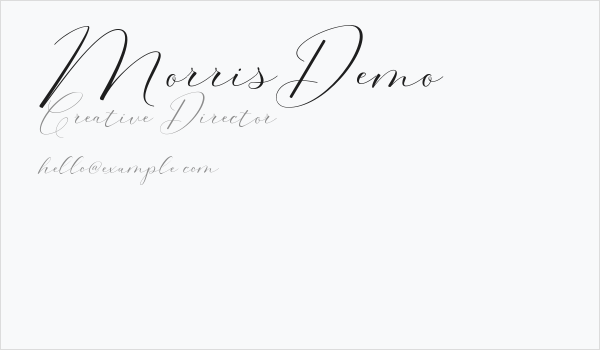 MorrisDemo Business Card