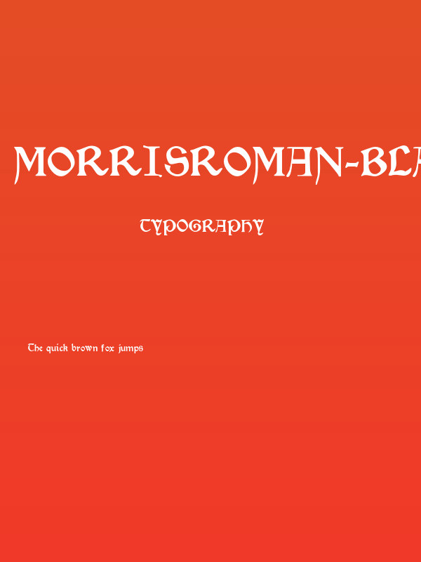 MorrisRoman-Black Poster