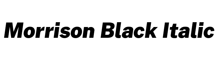 Morrison Black Italic  免费字体下载
