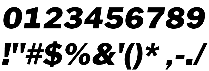 Morrison Black Italic Font OTHER CHARS