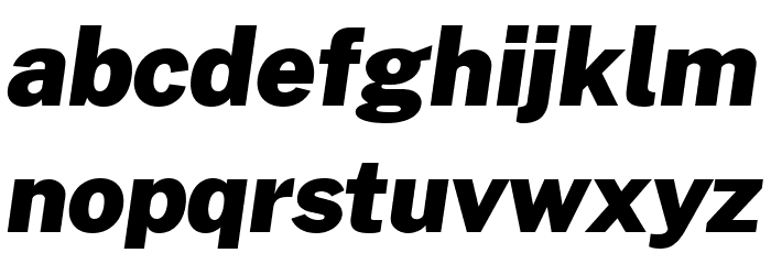 Morrison Black Italic Font LOWERCASE