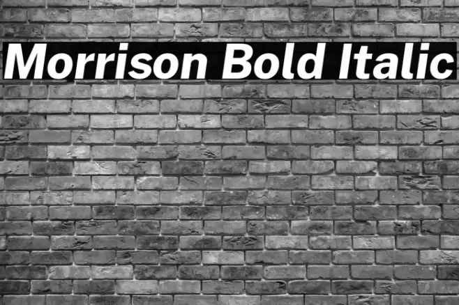 Morrison Bold Italic Font examples