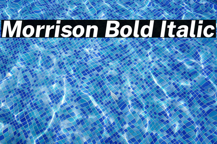 Morrison Bold Italic Example 3