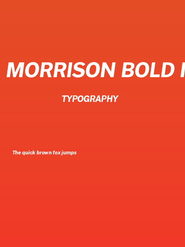 Morrison Bold Italic Poster