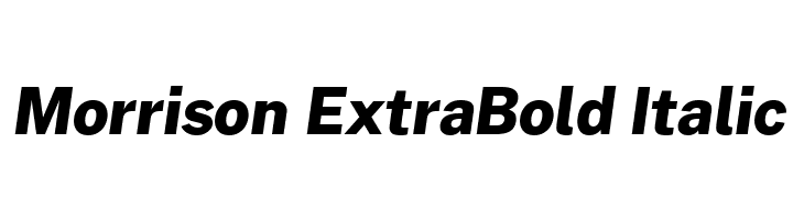 Morrison ExtraBold Italic  Free Fonts Download