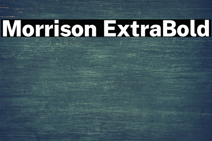 Morrison ExtraBold Example 3