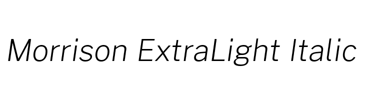 Morrison ExtraLight Italic  baixar fontes gratis