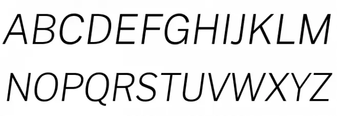 Morrison ExtraLight Italic Polices MAJUSCULES