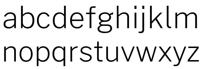 Morrison ExtraLight Font LOWERCASE
