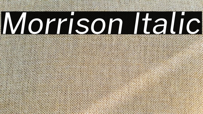 Morrison Italic Example 3