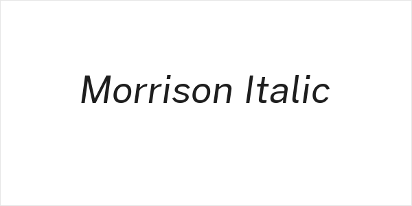 Morrison Italic Logo